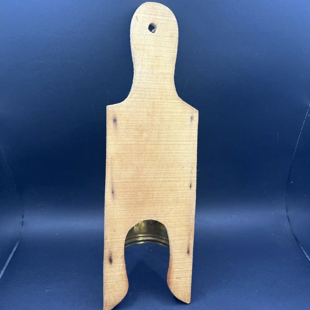 Vintage Greek Cheese Grater Primitive Hand Punched Wooden Kitchen Decor
